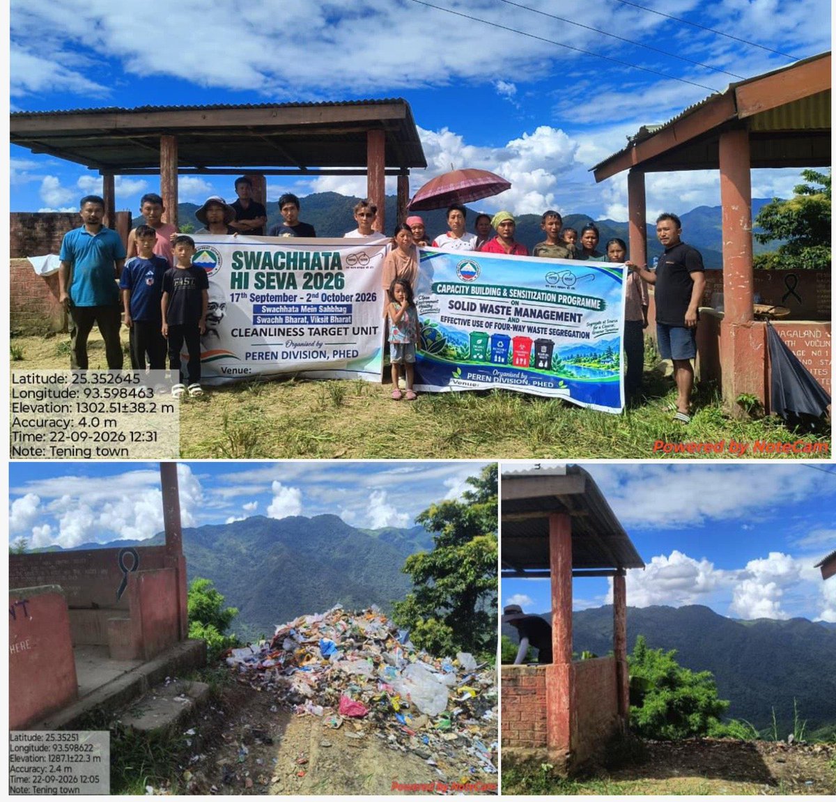 jacob_zhimomi's tweet photo. 🧵 With the nationwide #SwachhataHiSeva2026 campaign underway in full swing across Nagaland, @nagalandphed is leaving no stone unturned in reaching out to the people and promoting #JanBhagidari where people’s participation and community-led activities are the central themes.

Our dedicated officials and staff are working round the clock to ensure that the message of a clean, green, safe and healthy Nagaland is a success in line with the SWM Rules 2026. 
Pic 1- Phek District
Pic 2 - Mon District 
Pic 3 - Peren District 
Pic 4 - Zunheboto District 
@narendramodi @AmitShah @CRPaatil @NitinNabin @blsanthosh 

#SwachhataMeinSahbhagSwachhBharatViksitBharat #SevaSankalpAbhiyan #SwachhBharat