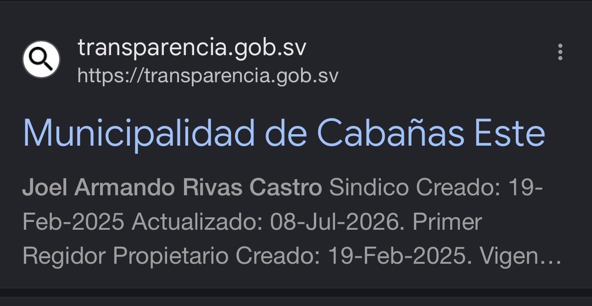 COR130N3's tweet photo. @ElMundoSV 🚨 Hermano de Cesia Rivas es síndico en Cabañas Este, por Nuevas Ideas. 

En plena crisis, alimenta sospechas sobre su vínculo con el oficialismo. 

La militancia merece explicaciones claras. https://t.co/oejTbVrsTr