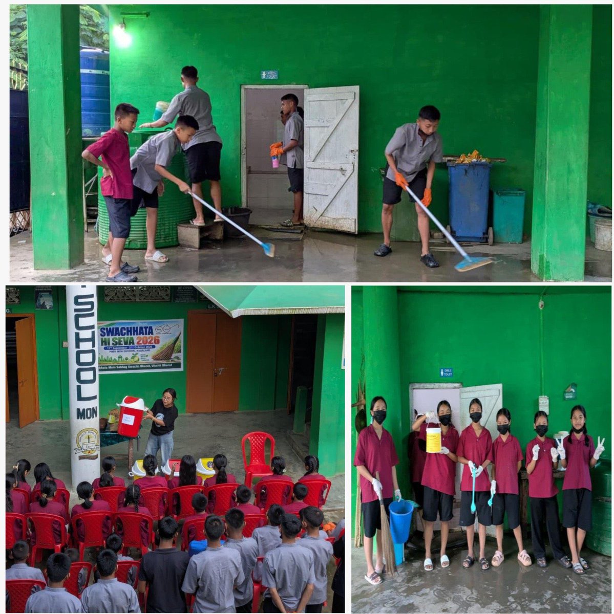 jacob_zhimomi's tweet photo. 🧵 With the nationwide #SwachhataHiSeva2026 campaign underway in full swing across Nagaland, @nagalandphed is leaving no stone unturned in reaching out to the people and promoting #JanBhagidari where people’s participation and community-led activities are the central themes.

Our dedicated officials and staff are working round the clock to ensure that the message of a clean, green, safe and healthy Nagaland is a success in line with the SWM Rules 2026. 
Pic 1- Phek District
Pic 2 - Mon District 
Pic 3 - Peren District 
Pic 4 - Zunheboto District 
@narendramodi @AmitShah @CRPaatil @NitinNabin @blsanthosh 

#SwachhataMeinSahbhagSwachhBharatViksitBharat #SevaSankalpAbhiyan #SwachhBharat