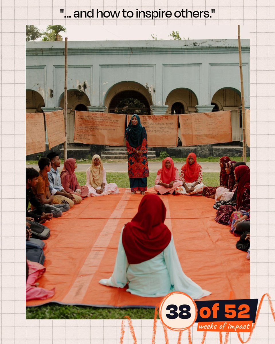 WorldVisionUK's tweet photo. “Previously, I lacked the confidence to speak in public. Now, I can lead from the front.” 💬  
Through a World Vision-supported programme, Misu, 17, learned her rights, resisted child marriage and now helps other girls find their voice. 🧡  
#52WeeksOfImpact #GirlsEmpowerment https://t.co/ZcXypbCnNA