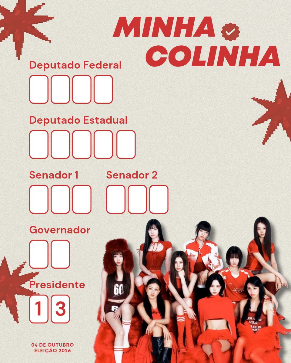 oncetwicebra's tweet photo. UNIDOS PELO BRASIL! 🇧🇷🍭

​Faltam menos de duas semanas para o dia da eleição! Montamos essa colinha para reforçar o nosso compromisso com o futuro do país e com o voto no 1️⃣3️⃣ para o presidente @LulaOficial.

​Exerça seu direito e faça parte dessa mudança. https://t.co/4Up2N05Zuv