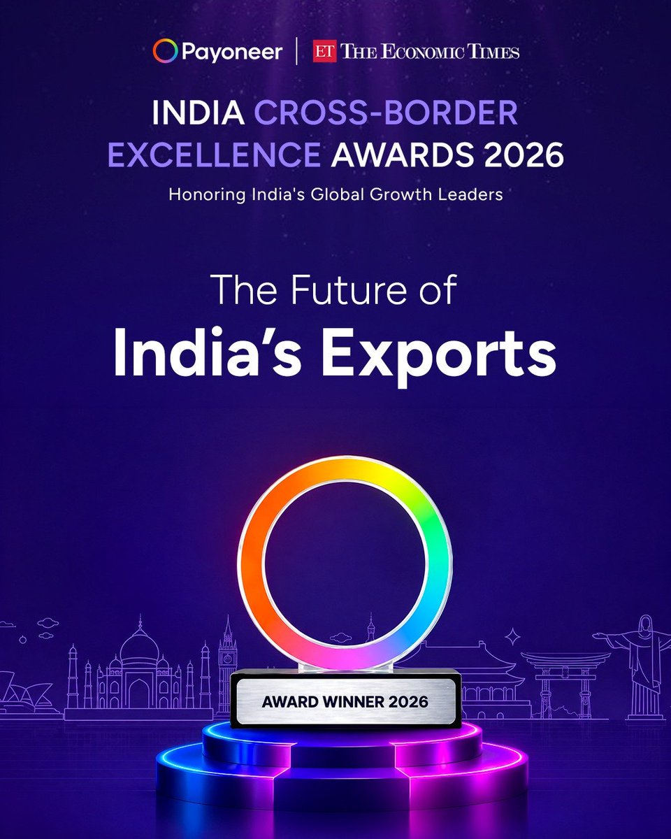 Akhil26537's tweet photo. Global growth often begins with one customer in one new market. The Payoneer India Cross-Border Excellence Awards 2026 celebrates businesses turning those first steps into larger international journeys. #PayoneerCrossBorderAwards https://t.co/6RUx08CDMp