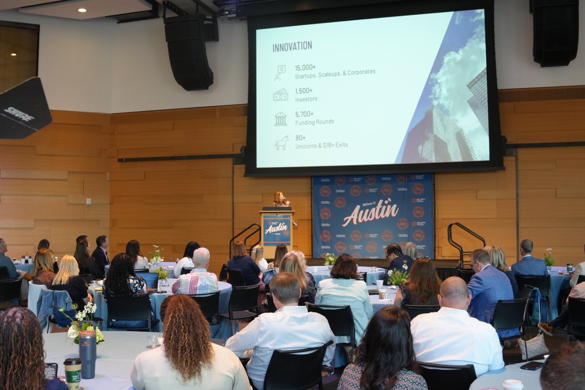 ORLPartnership's tweet photo. As part of the 2026 Austin Executive Leadership Mission, Susan Davenport, President & CEO of Opportunity Austin, shared how Austin evolved from a university town into a globally recognized innovation hub.
#AustinELM https://t.co/57LPmBMrz0