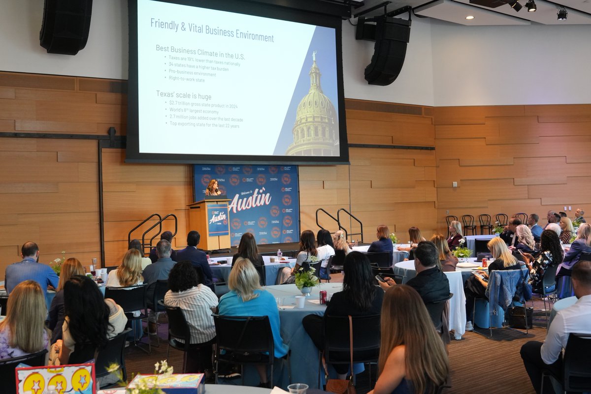ORLPartnership's tweet photo. As part of the 2026 Austin Executive Leadership Mission, Susan Davenport, President & CEO of Opportunity Austin, shared how Austin evolved from a university town into a globally recognized innovation hub.
#AustinELM https://t.co/57LPmBMrz0