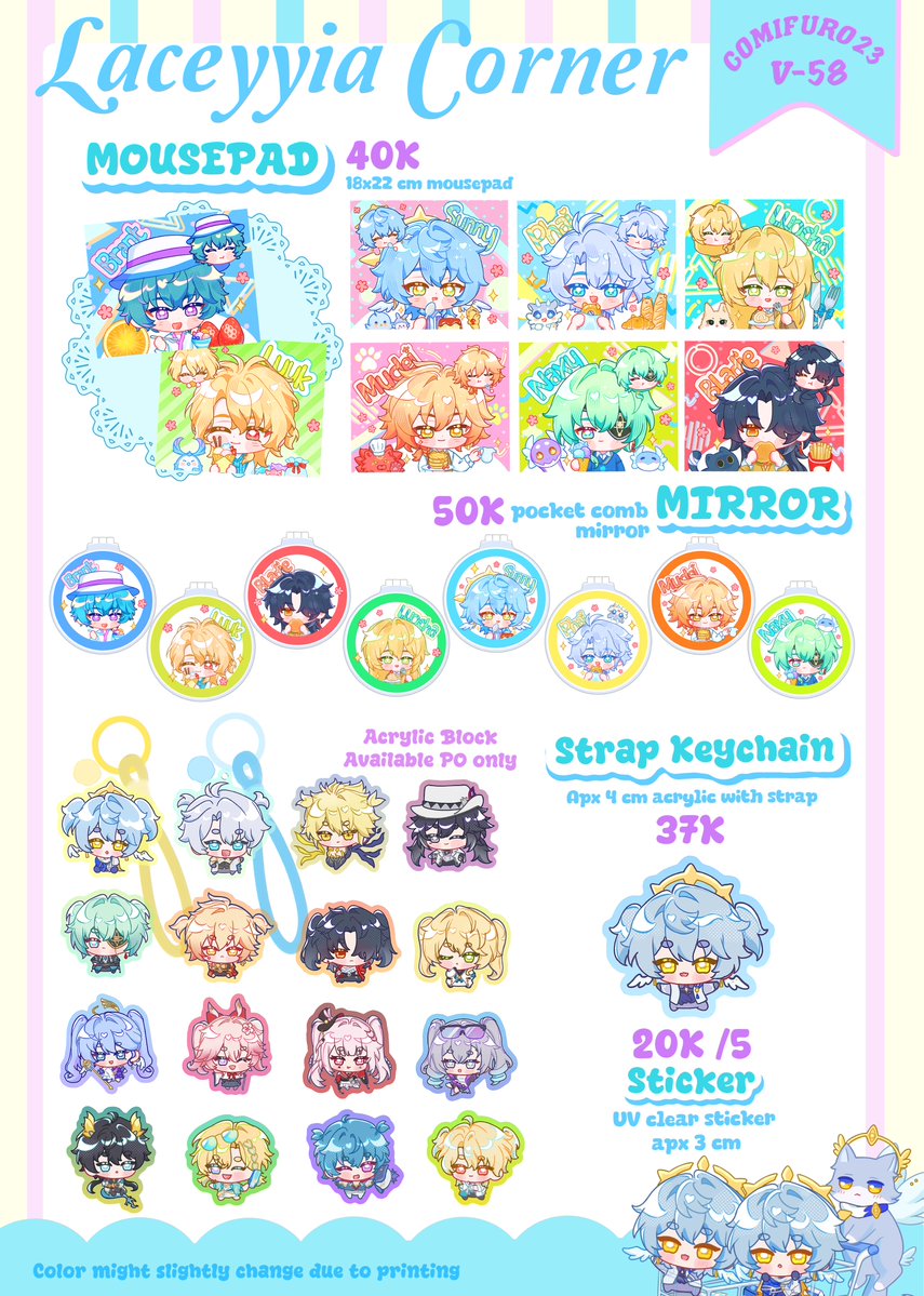 laceyyia's tweet photo. (🔁&amp;🩵 are appreciated!)

Heya!! I’m open for #CF23 Pre-Order and Giveaway!🌸

🗓️ 25 Sept - 2 Oct
📍 ASBUNERS x CCD : V58
☀️ HSR, WUWA, WWM, Tsurune, Anime Series
🌎 GO are welcome please DM first!
🔗 Pick-Up &amp; Mail : https://t.co/vUEkyqpskp

GA &amp; other details below
#Comifuro23 https://t.co/WSOoHmeikd