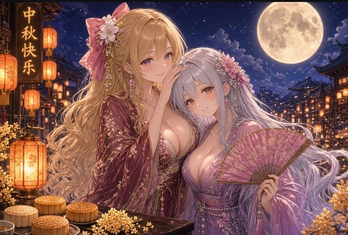 MM69697777's tweet photo. 大家中秋快乐呀��和女儿一起过节～ https://t.co/1qAxr3KRyF