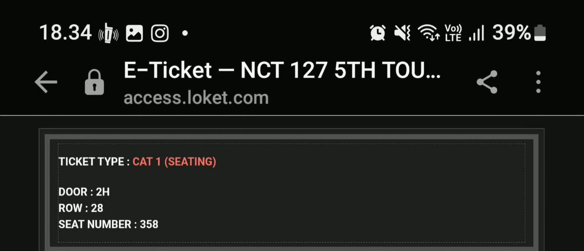 rosaegyo's tweet photo. ini sn nya yaaa!

t.wts tiket nct 127 redline jakarta https://t.co/nENFnlraiU