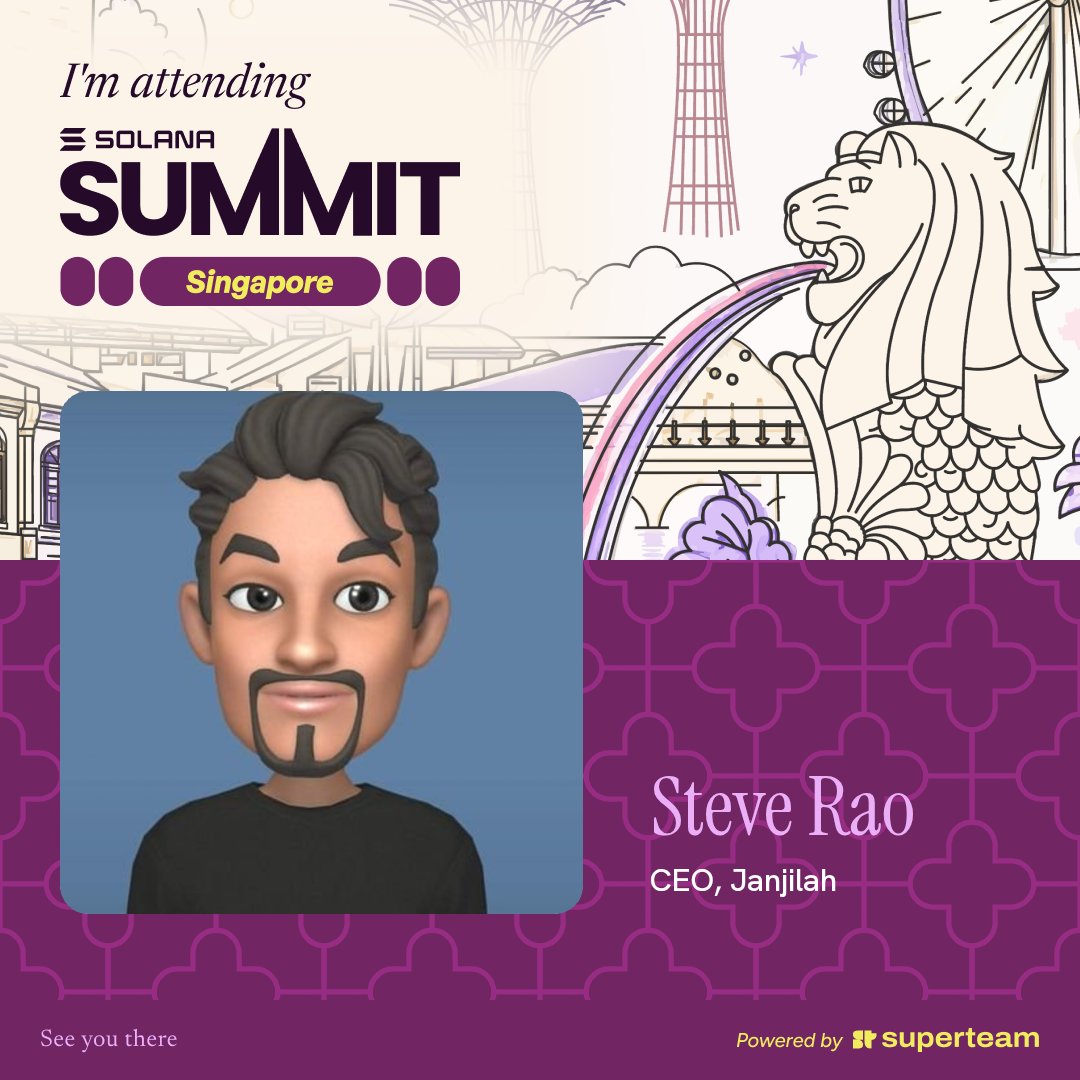 raostermy's tweet photo. 🇸🇬 I'm attending Solana Summit Singapore · Oct 6, 2026. See you there! https://t.co/nVqISxpOSu https://t.co/W3NuvSKp4c