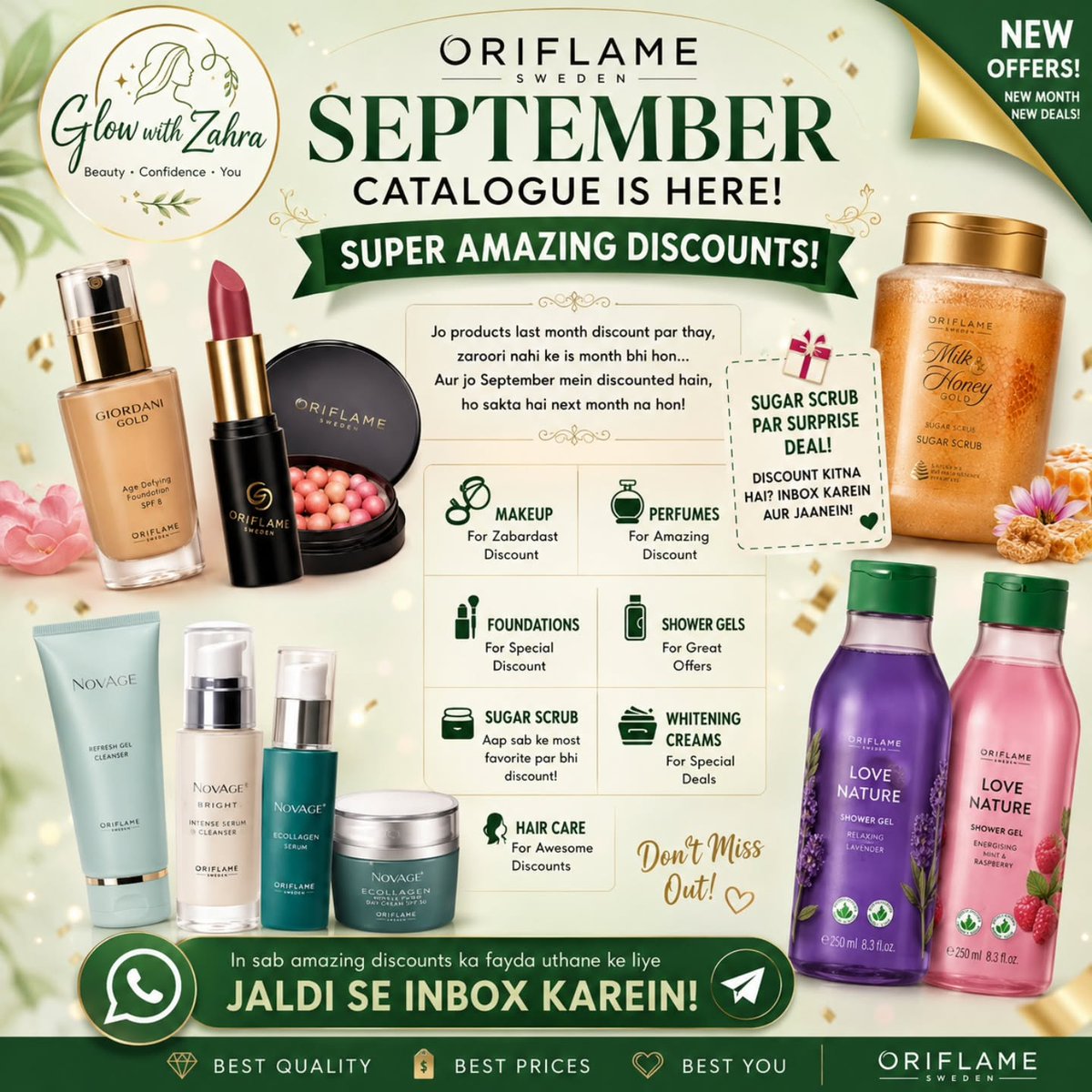 CorazonRoep7gb's tweet photo. September Glow Deals are here! Apni beauty aur self-care routine upgrade karein special discounts ke saath. Limited-time offer—orders aur details ke liye DM karein. Glow more, spend less! https://t.co/Xh0buEbf83