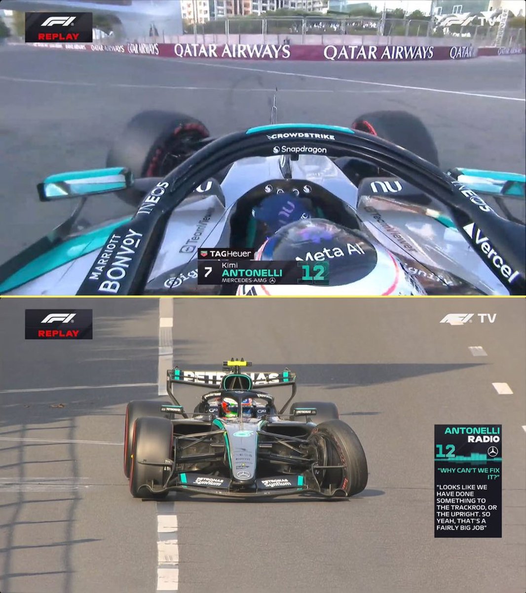 sugwrpie's tweet photo. “Reincarnation of Senna”
“Baby Goat” 
“The next Hamilton/Verstappen”
Biggest Enemy: knowing where the track ends https://t.co/fF23Sxss1U