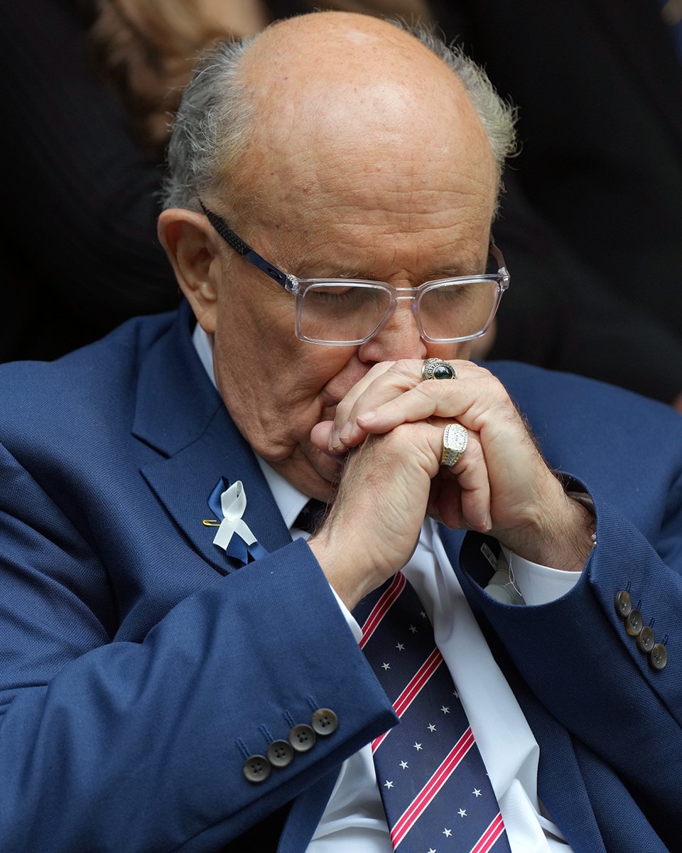 NEWSMAX's tweet photo. GIULIANI DENIES COVER-UP: Former NYC Mayor Rudy Giuliani denied his administration hid the dangers of toxic dust after 9/11, saying City Hall relied on federal assurances that the air was safe. https://t.co/lK9PevlOx7