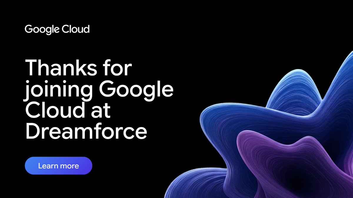 Dreamforce's tweet photo. That’s a wrap on #DF26! Thank you to everyone who visited @GoogleCloud at Booths #103 &amp; #29. The future of enterprise AI and data starts with the Google Cloud &amp; Salesforce partnership. Ready to drive real business impact? Let’s connect. #ad https://t.co/uUqbrehqfN
