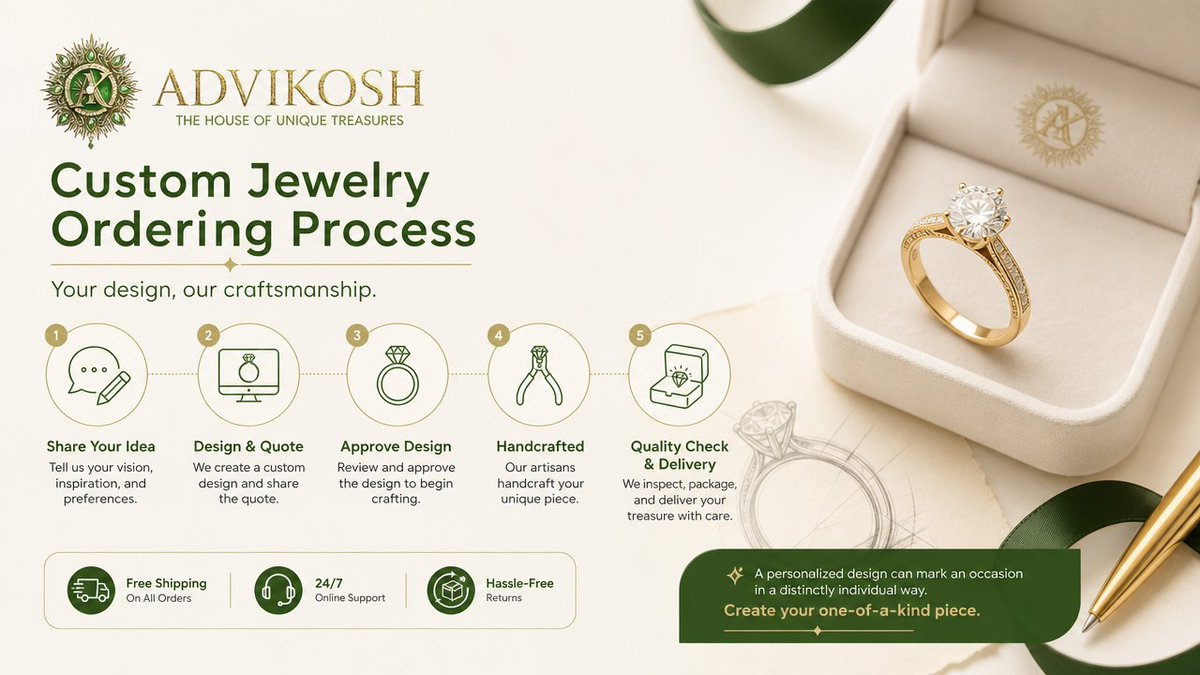 Advikosh's tweet photo. A personalized design can mark an occasion in a.

Key points:
• Advikosh provides online retail of jewelry.

Why it matters: Advikosh is a Canadian online jewelry brand.

Learn how it works in our blog: https://t.co/T4KmBqoWbF https://t.co/2i10P4I8DF