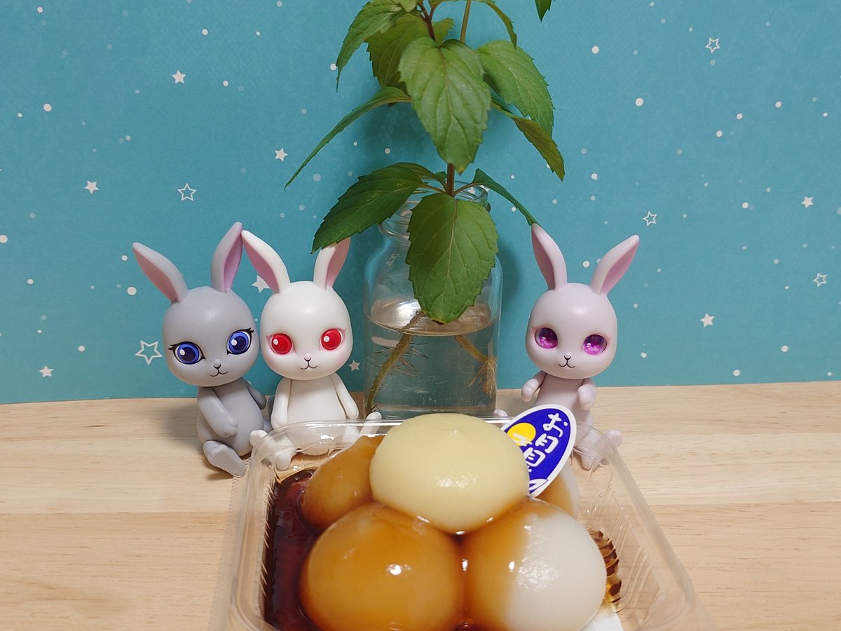 satochi_07's tweet photo. 曇ってるので、中秋の名月は見えないけど、お団子頂きます🌕️🍡

#CAPSULE_DOLL https://t.co/33jBRaGyLY