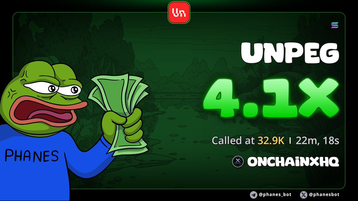 OnchainXHQ's tweet photo. Early 4.1x up on $UNPEG

Tg frends eating good 
Tg group printing good 
Dm asap for tg entry on:https://t.co/tI4wLY2P4c 

gBKgRzx2JZ3gSanVAN7aWDKNDbSTxSx4WTWNvywpump https://t.co/NrNOsQHFHG