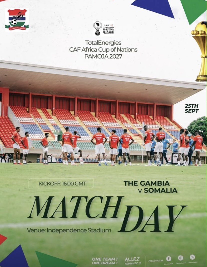 Cescfatty4's tweet photo. For The Gambia Our Homeland , Good Luck scorpions 🦂🇬🇲🤍 https://t.co/TXGpqliMae