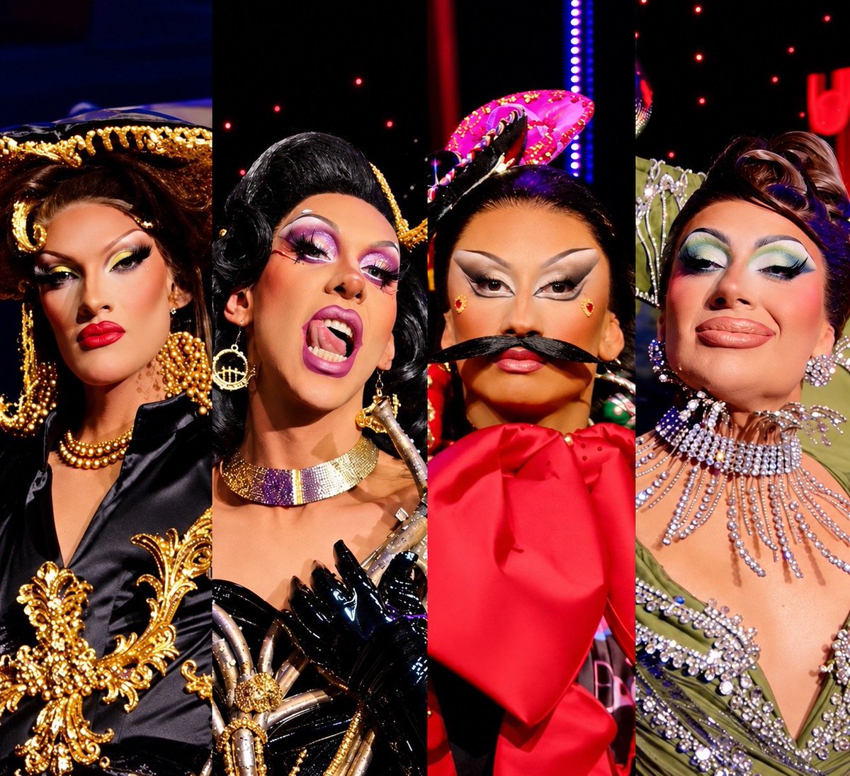 drag_c_u_n_t's tweet photo. Who are you rooting for to snatch the #DragRaceMexico #AllStars (disguised as #LatinaRoyale) crown? 😂🫶🏾 #DragRace 

#TeamElektra @elektravanderg
#TeamEvaBlunt @Evablunt420
#TeamMatraka @Matraka_traka
#TeamRegina @reginavocedrag https://t.co/0jlBg9u7gW