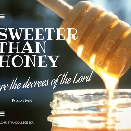 TheNextGenM's tweet photo. “More to be desired are they than gold, 
even much fine gold; 
sweeter also than honey 
and drippings of the honeycomb. 
Moreover, by them is your servant warned; 
in keeping them there is great reward.” - Psalm 19:10-11 ESV https://t.co/fHJJUOKddz