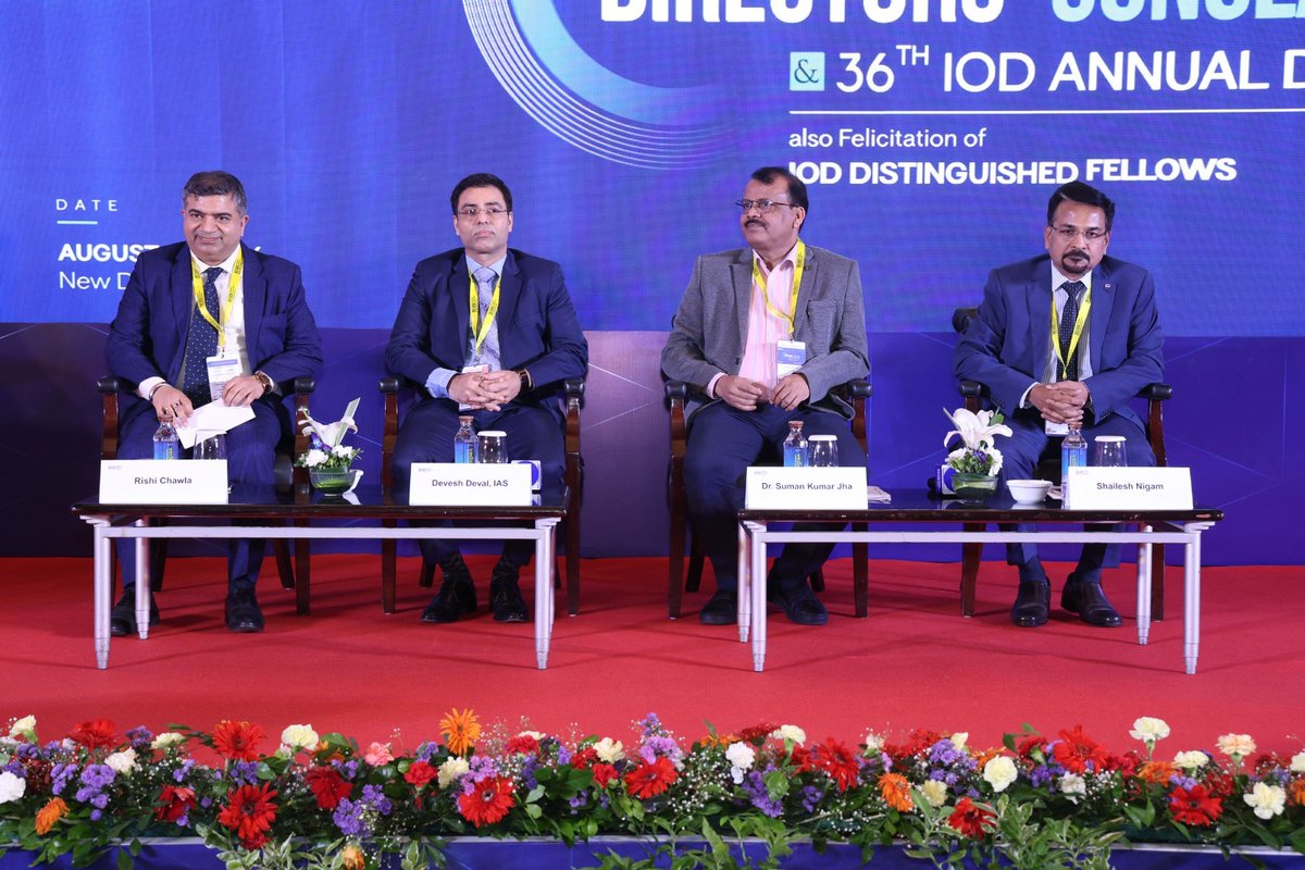 MOFPI_GOI's tweet photo. श्री देवेश देवल, संयुक्त सचिव, #MOFPI ने 36th IOD Annual Day के अवसर पर आयोजित IOD Annual Conclave में शामिल होकर “Responsibility Towards Society &amp; Environment” विषय पर अपने विचार साझा किए। https://t.co/NeRss3EKGE