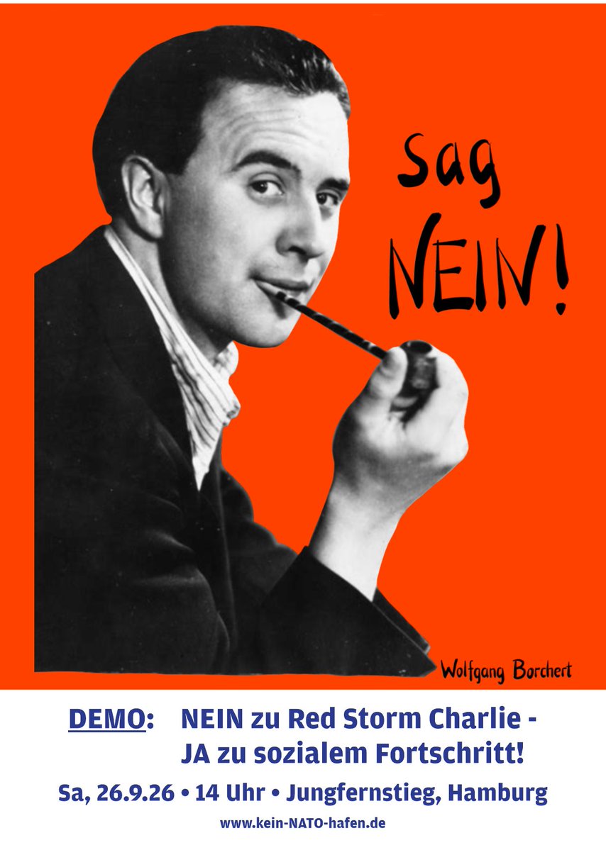 rootsmessenger's tweet photo. DEMONSTRATION: Kommt alle am Samstag, dem 26.9.2026 um 14 Uhr nach Hamburg auf den Jungfernstieg und sagt gemeinsam mit uns "NEIN!". Nein zur Militarisierung und zum Manöver #RedStormCharlie in unserer Stadt! Nein, zur falschen Politik der Bundesregierung! https://t.co/GQ204seksP https://t.co/s875C4wOoO