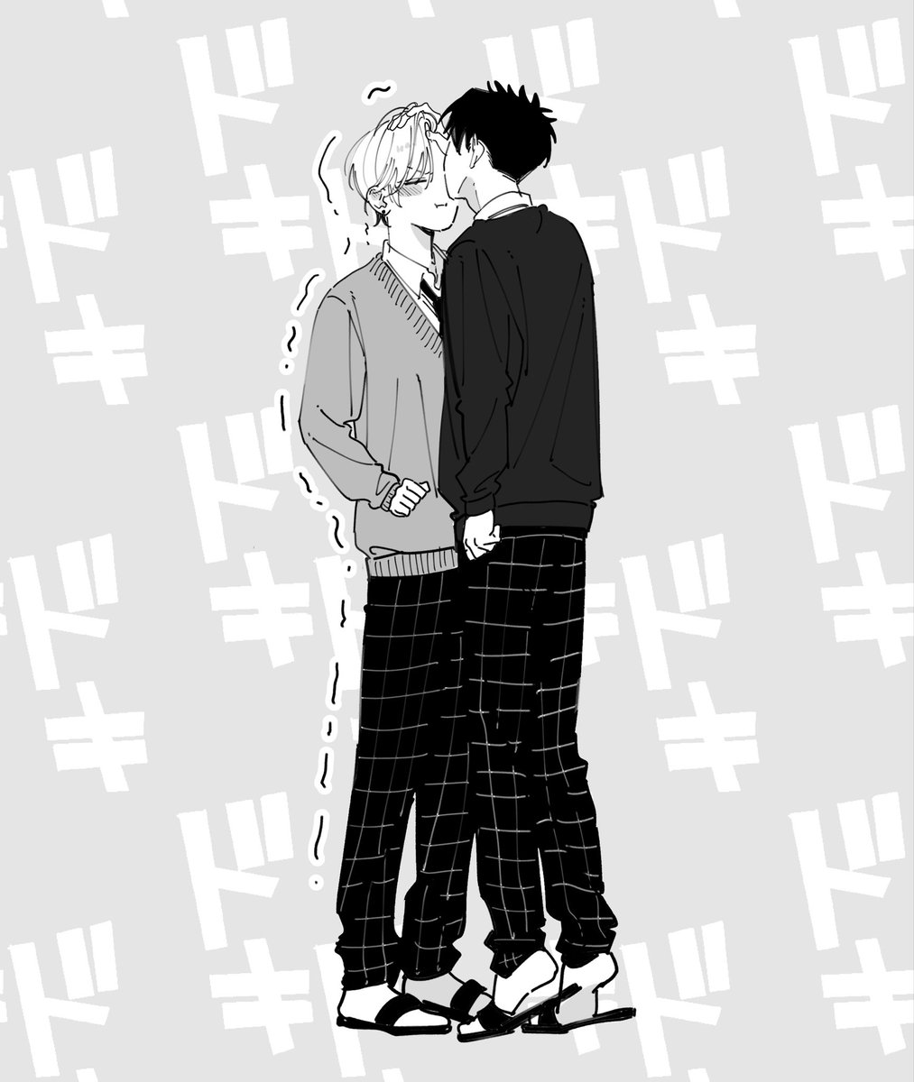 mikeyana_'s tweet photo. デコチュー、そこまで身長差がない2人なのではるみちが背伸びしてます https://t.co/mlNzSkhTdz