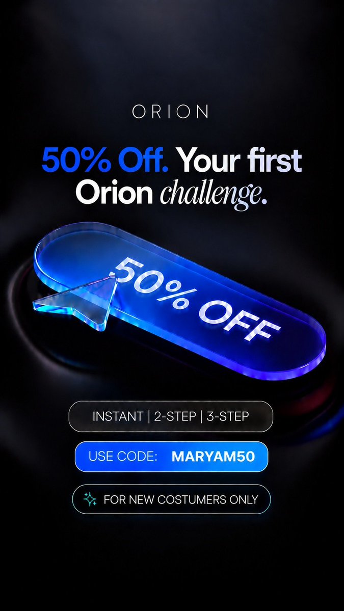 MIScrypto11's tweet photo. 🚨 PARTNERSHIP ANNOUNCEMENT! 🚨

I’m excited to officially partner with @orionfundedcom 🤝

To celebrate this partnership, we’re bringing a $50K GIVEAWAY to the community!

🎁 5 × $10K Accounts up for grabs!
🏆 5 Winners

How to enter: 👇

↘️ Follow @OrionAffiliates
↘️ Follow @orionfundedcom
↘️ Follow @MIScrypto11
↘️ Join my Telegram: https://t.co/3tdTmHJxCl
↘️ Like & Repost this post
↘️ Tag 3 traders in the comments

🔥 Want to get started with Orion Funded?

🎟️ 50% OFF
💳 Code: MARYAM
🔗 [Your Orion affiliate link: https://t.co/oJuqd9sFkK

Stay active, spread the word, and don’t miss your chance to win! 🚀🏆

Good luck everyone! 🤞🔥