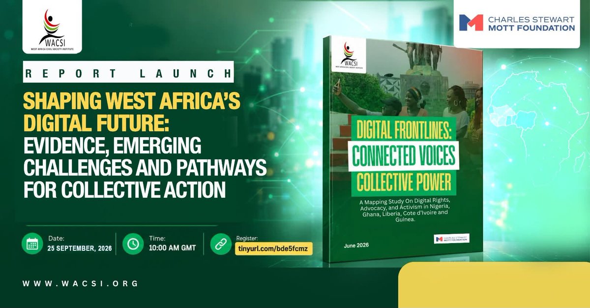 wacsi's tweet photo. ⏰ Just 10 minutes to go!

Join WACSI’s virtual roundtable on shaping West Africa’s digital future and the launch of our new Mapping Study on Digital Rights, Advocacy &amp; Activism.

🔗 Register here

#DigitalRights #WestAfrica #WACSI https://t.co/DAglJKxTxL