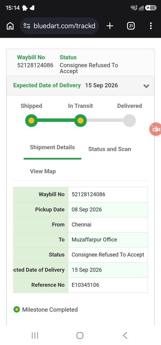 roboIOTers's tweet photo. @BlueDartCares This much Islamophobic @BlueDartCares is; I already knew nothing will happen as they intentionally hire people who have deep hatter of muslims. The delivery guy did not deliver because he was not willing to deliver to a muslim. https://t.co/QBVx60SJCj