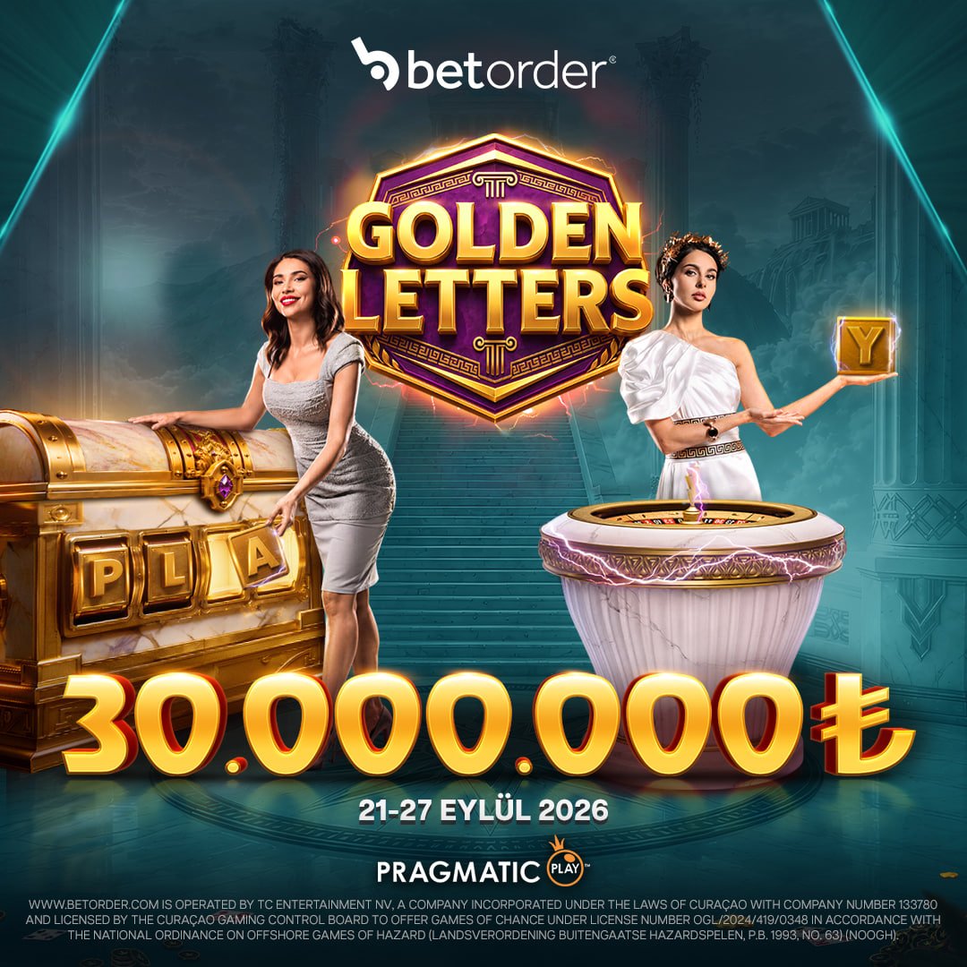 betorderxsocial's tweet photo. 🔥 GOLDEN LETTERS DEVAM EDİYOR! 🔥

💰 30.000.000₺ ÖDÜL HAVUZU
🎰 Pragmatic Play – Golden Letters
📅 21–27 Eylül 2026

💫Hazır ol… altın dönem başlıyor! 💫
👇Büyük heyecan seni bekliyor!👇
https://t.co/S7kEugkeBb https://t.co/sOpAQ32shi