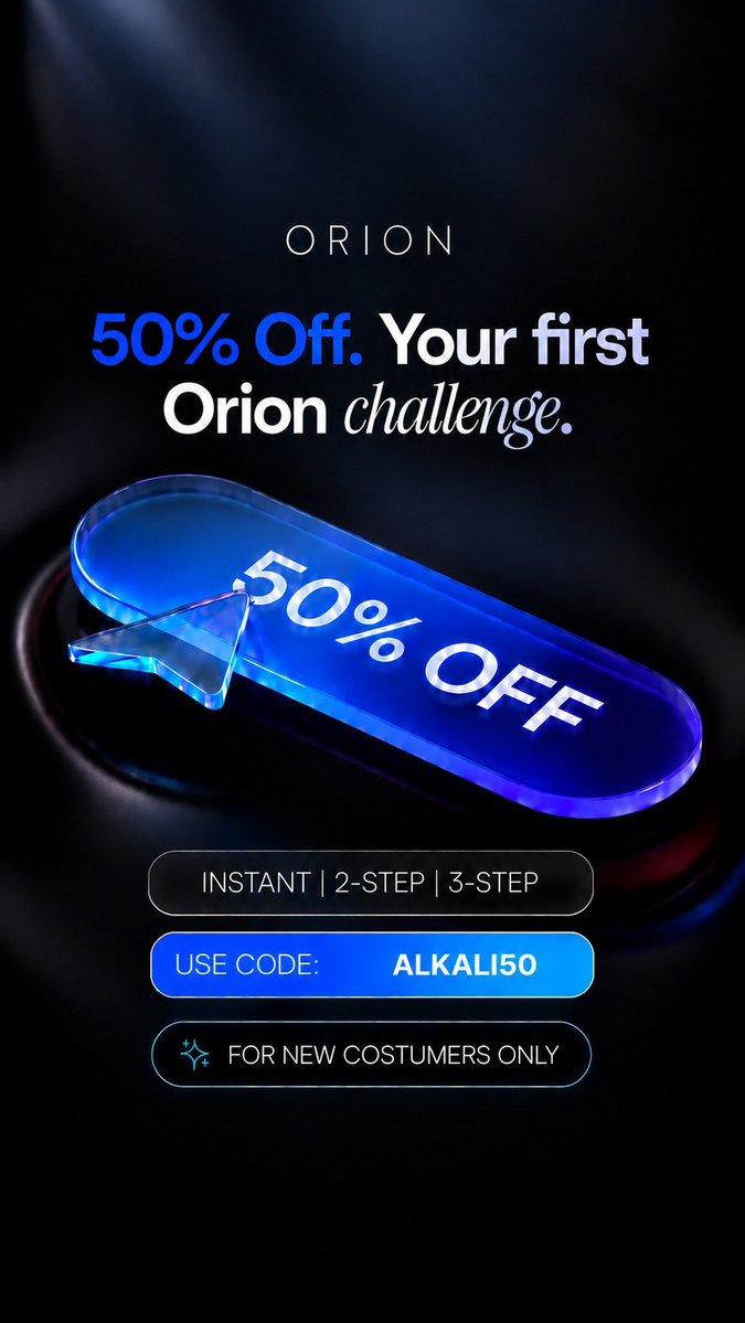 AAlkalifx's tweet photo. 🚨 $50K ORION FUNDED GIVEAWAY! 🚨

Win 1 of 5 × $10K accounts! 💰🔥

To enter:
✅ Follow @OrionAffiliates
✅ Follow @orionfundedcom
✅ Follow @AAlkalifx
✅ Like &amp; Repost 🔁

🔥 50% OFF: Use code ALKALI50

Good luck! 🚀🏆
Winners by @grok https://t.co/TvpDJiO7oa