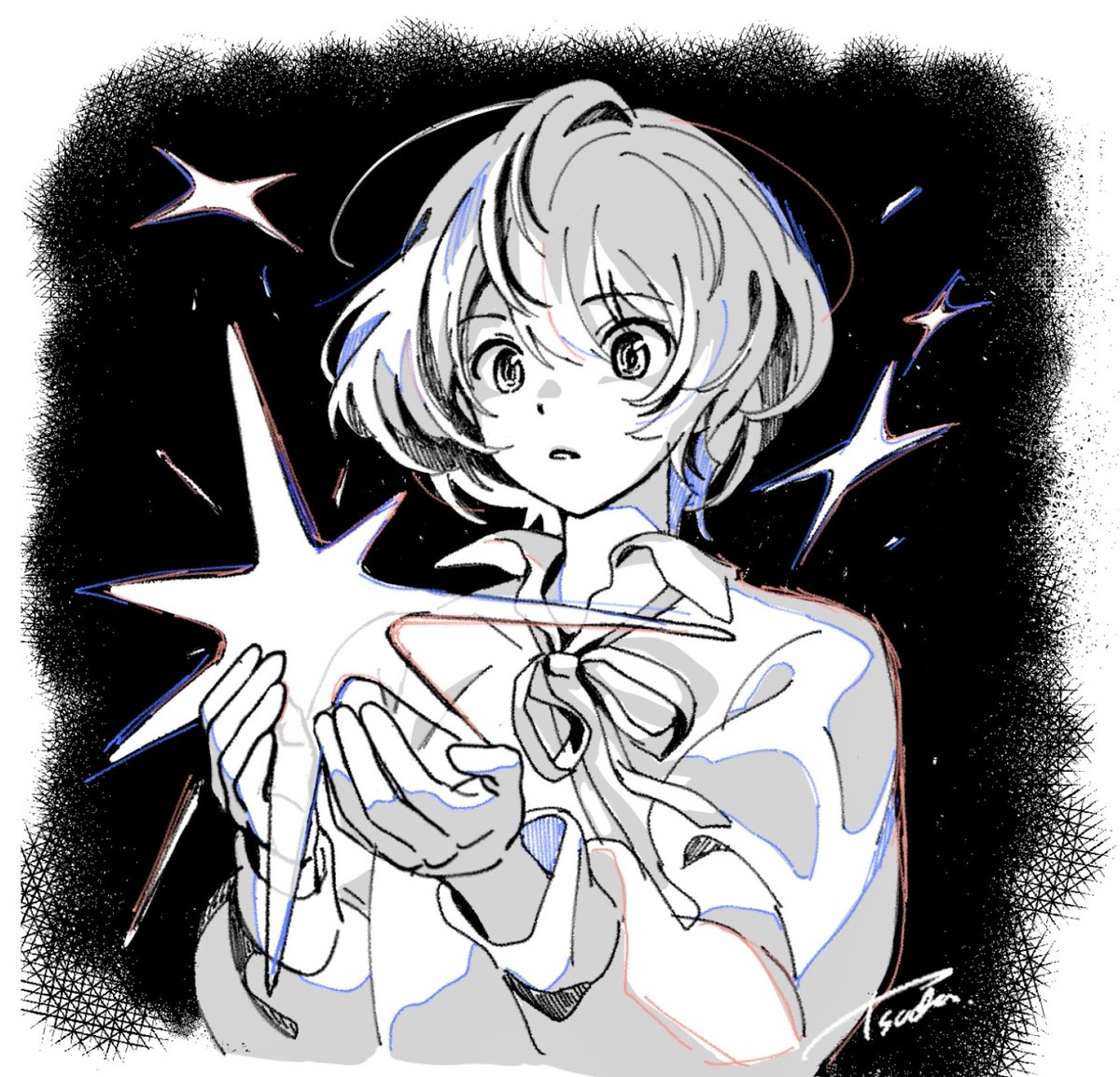 yutsukidayo's tweet photo. 星の落書きです✏️発光感を出すのが難しくて絶賛練習中です！ https://t.co/uzwafIcrF9