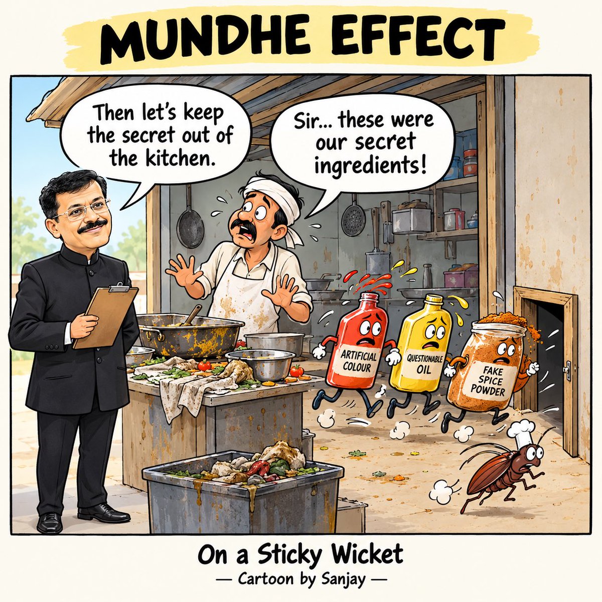 Sanjayj2012's tweet photo. @Tukaram_IndIAS Sir, you have shown entire bureaucracy, how one man can make a difference.🙏 
I have posted cartoons - Mundhe Effect on Insta. https://t.co/hQfBeUmw4d https://t.co/OC3IxVgm76