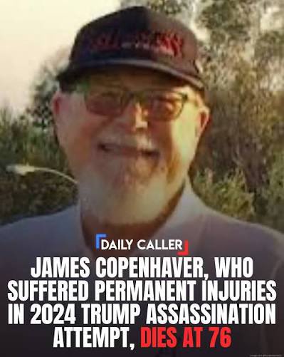 Arightside's tweet photo. James Copenhaver has died more than two years after he was gravely wounded during the assassination attempt at President Trump’s rally in Butler, Pennsylvania.

He was 76 a devoted husband, father and grandfather, and a veteran who proudly served our nation. For the final two years of his life, he endured the lasting effects of wounds suffered on a day that should never have happened. His family says he faced every challenge with extraordinary strength and resolve.

That horrific attack took the life of Corey Comperatore, wounded President Trump, and left Mr. Copenhaver and David Dutch with life-altering injuries. It also exposed profound security failures that must never be forgotten or repeated.

Today, however, the focus should be on James Copenhaver: the life he lived, the family he loved and the country he faithfully served. May his loved ones find comfort in his courage, his patriotism and the legacy he leaves behind.

Rest in peace, Mr. Copenhaver. America honors your service, mourns your passing and owes your family lasting accountability. AW