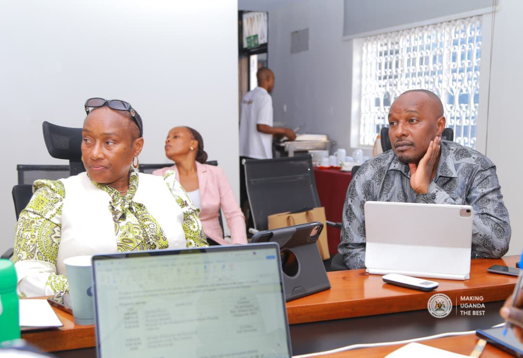 pamdebams's tweet photo. A productive meeting with Hon. Jonard Asiimwe and the Technical Team at the STI Secretariat. We agreed on strategic initiatives to move innovation from research to production and markets. STI must raise productivity across the economy if Uganda is to achieve sustained double-digit growth under NDP IV.