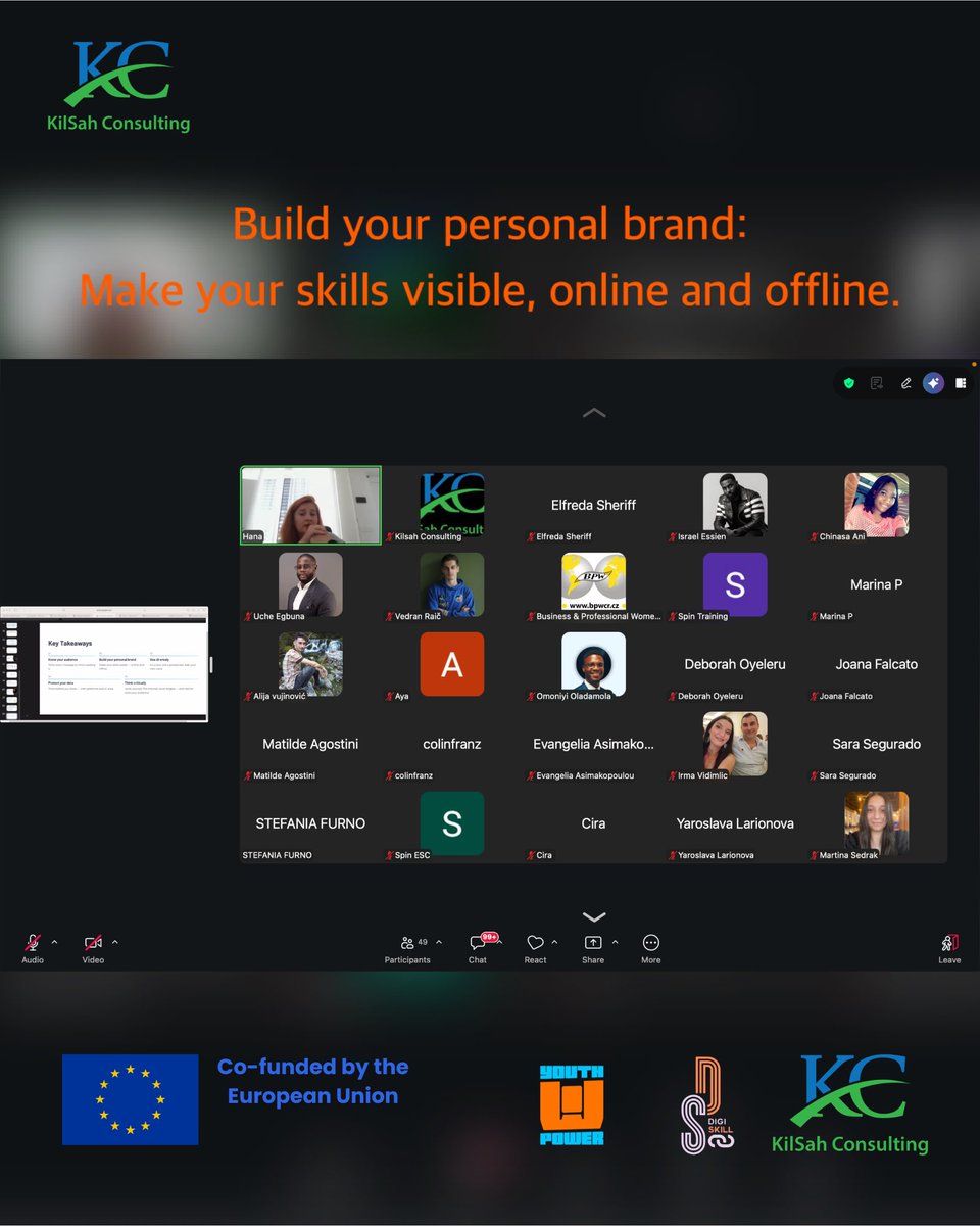 KilsahC's tweet photo. That’s a wrap on the 17th DigiSkill Online Dialogue! 🎉

We explored impactful content creation and digital marketing with Hana Váchová Kočková.

Thank you to everyone who joined us! 💻

#DigiSkill #DigitalMarketing #ContentCreation #KilSahConsulting https://t.co/B84OlmI0JS
