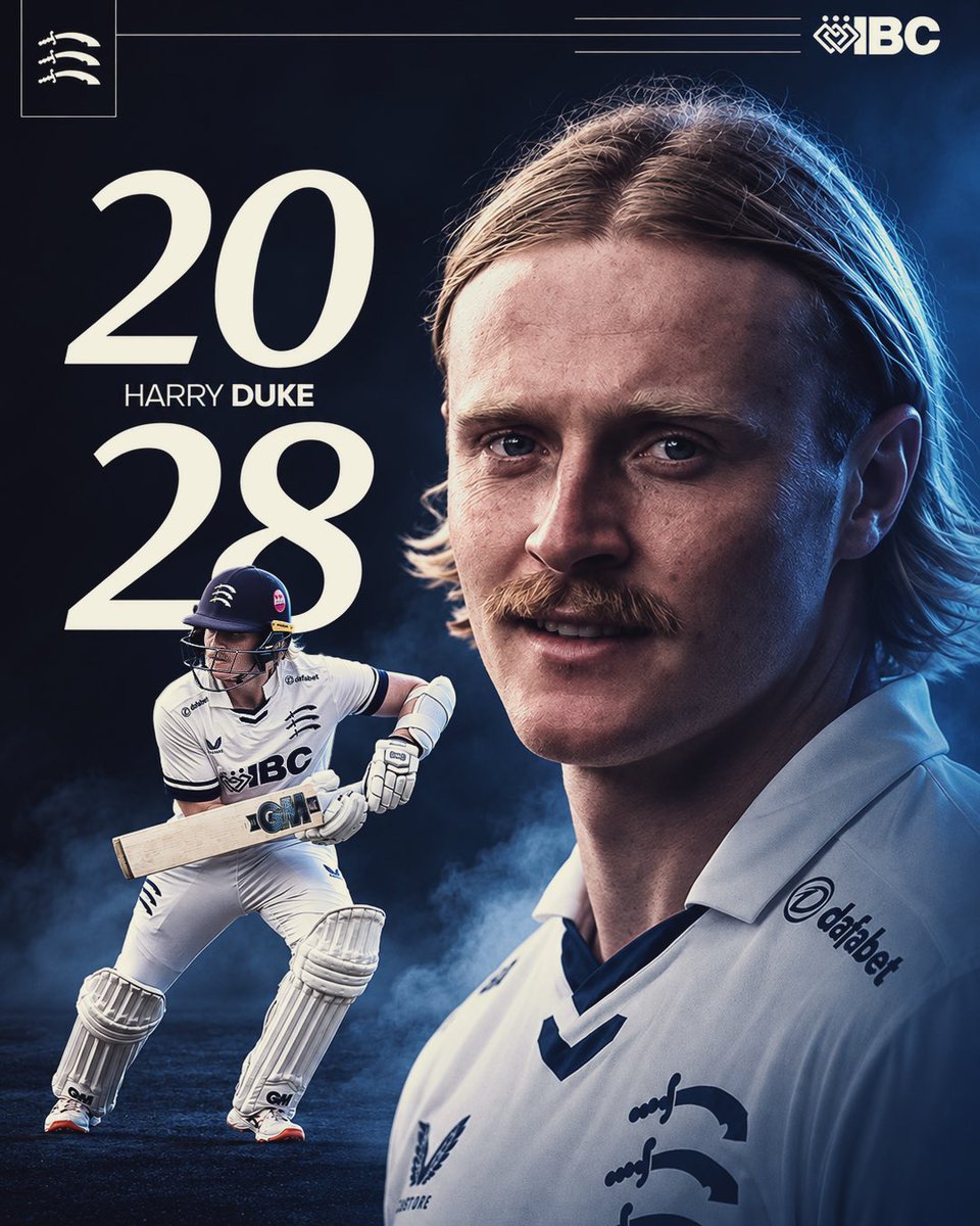 Middlesex_CCC's tweet photo. The Duke is ours 👑 

We’re delighted to announce that Harry has signed a deal with Middlesex until the end of 2028 ✍️ https://t.co/SaAjXLlPnA