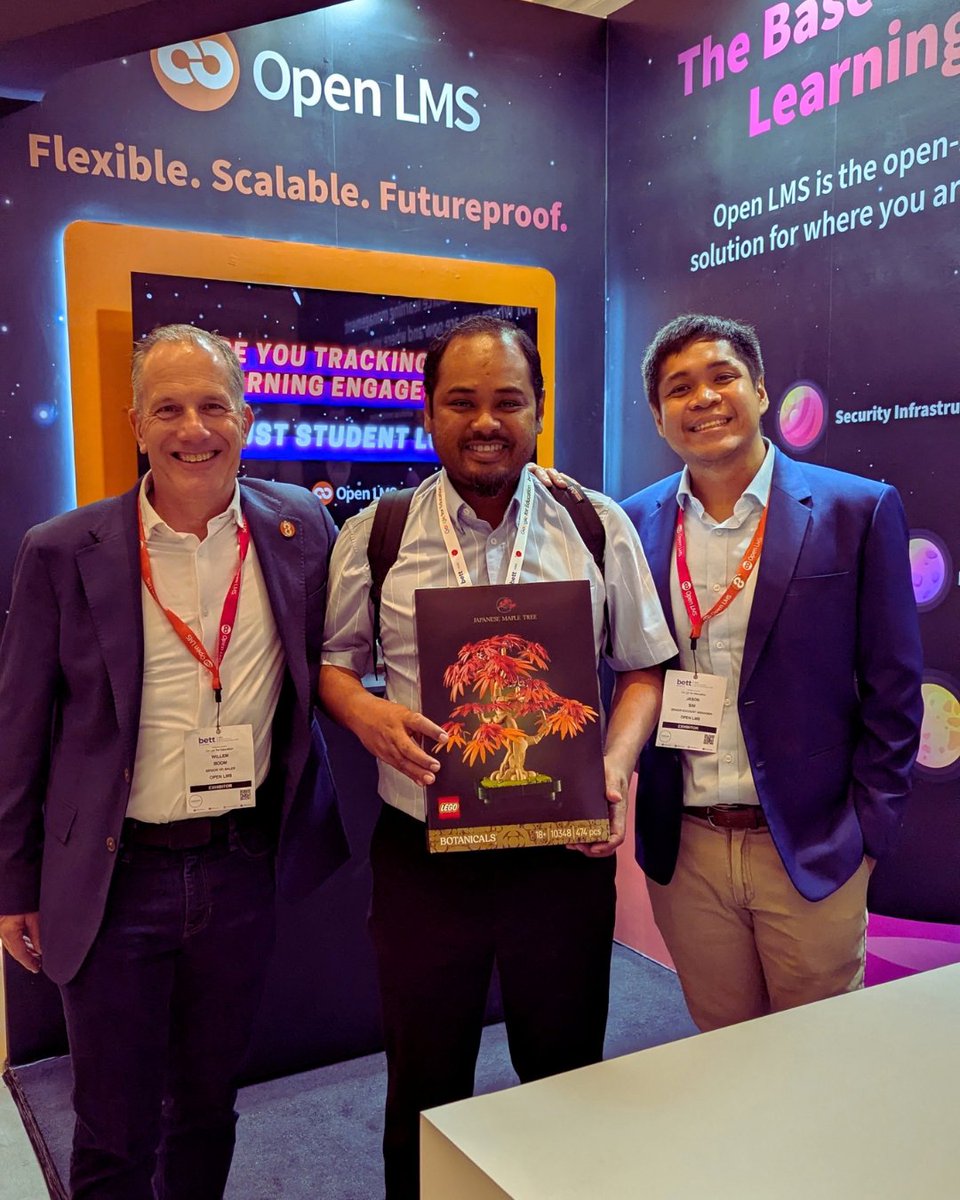 Open_LMS's tweet photo. That’s a wrap on @Bett_Asia 2026 in Kuala Lumpur! 🇲🇾⚡️ Big thanks to everyone who stopped by our booth to connect.

🎉 Big congrats to our LEGO prize giveaway winners:
🏆 Mark Anthony Papa of the DepEd 🇵🇭
🏆 Ts. Razali Abu Bakar of German-Malaysian Institute

#BettAsia #EdTech https://t.co/6mNH1h3xM7
