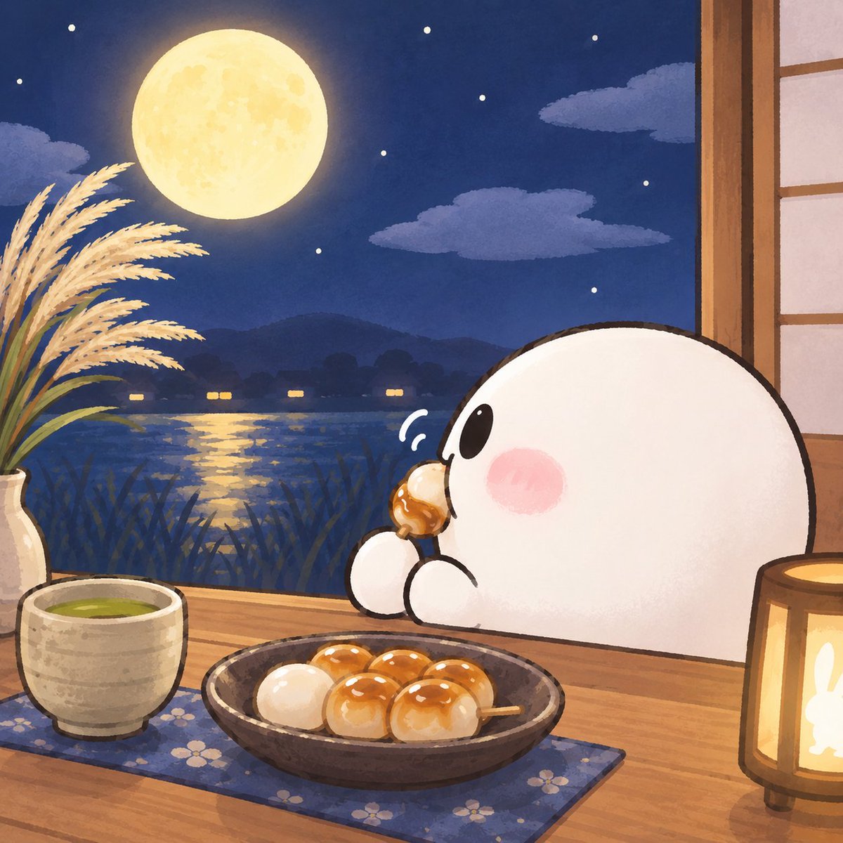 wkeiws's tweet photo. 今日はお月見もち〜🌕🍡
きれいなお月さまを見ながら食べるお団子は、いつもの3倍おいしいもち✨
でも気づいたらお団子ばっかり見てたもち🤤
#もちまるくん
#もちもち餅丸くん
#お月見
#十五夜
#月見
#団子
#飯テロ
#癒しキャラ
#ゆるキャラ
#イラスト
#ほのぼの
#今日のもちまるくん
#食欲の秋 🌕🍡✨ https://t.co/PsLzQIY3vi