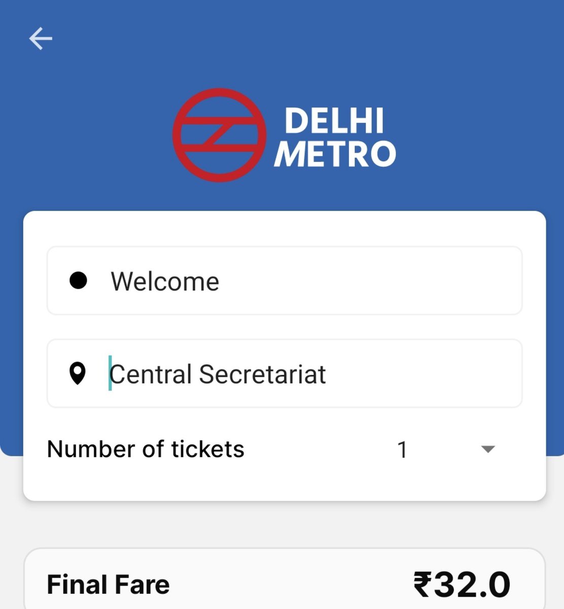 sumitbabra7's tweet photo. @OfficialDMRC @OfficialDMRC I was overcharged today after deboarding one station prior to my intended destination. Instead of the standard fare, I was charged an additional ₹10 upon exit.
Please look into this issue and process a refund:
Smart Card No: [83462454]
My boarding station - Welcome https://t.co/p3Twog0ZFK