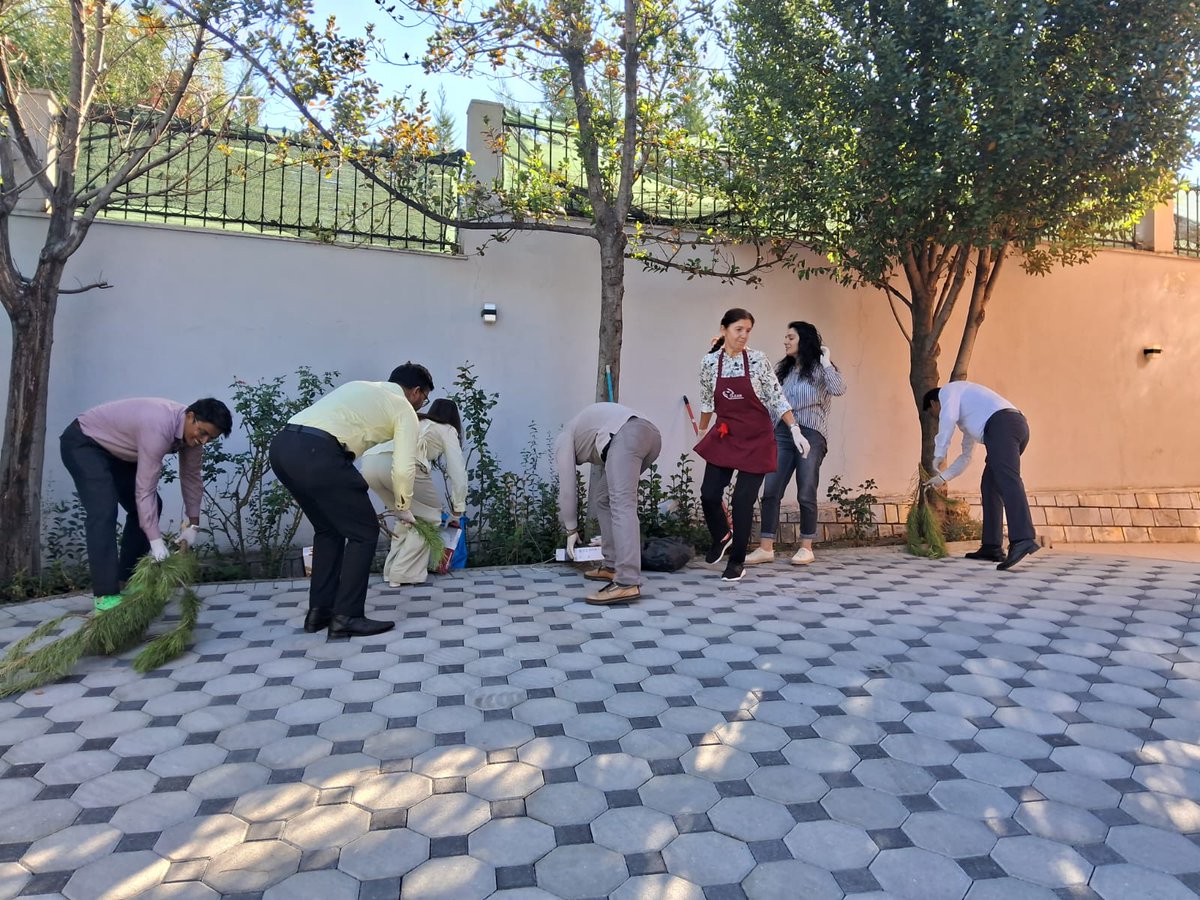 IndiainAlbania's tweet photo. As part of #SwachhataPakhwada2026, the Embassy of India in Tirana undertook a cleanliness and beautification drive to create a cleaner, greener and more welcoming environment.

@MEAIndia 
@narendramodi 
@DrSJaishankar https://t.co/HPg6asM3E9