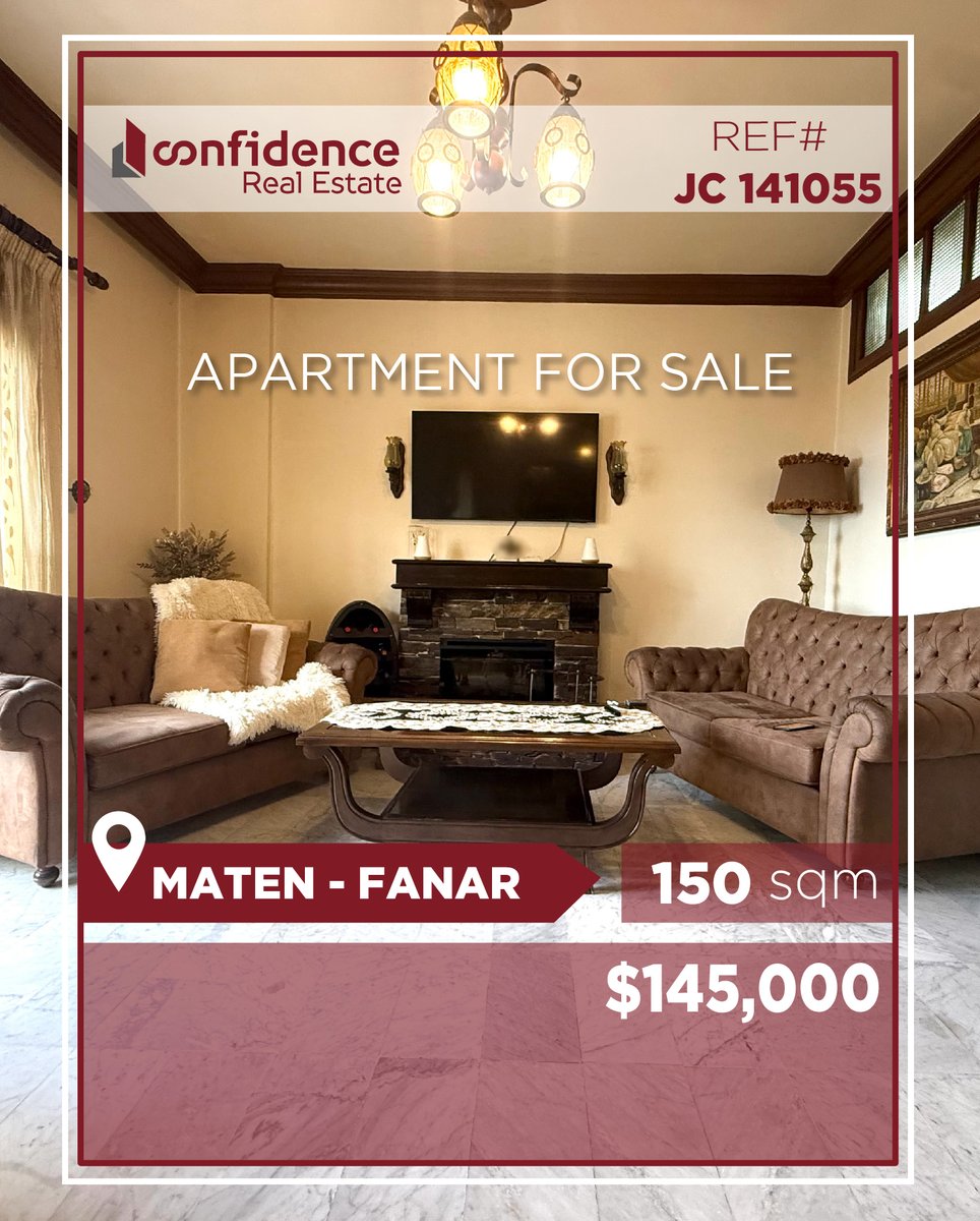 confidence_cre's tweet photo. Asking Price: $145,000 + 2.5% Commission
A rare opportunity to own in Fanar at an attractive value.
FOR MORE INFO, CONTACT US AT:
71000850
REF#JC141055
#ApartmentForSale #Fanar #FanarProperty #LebanonRealEstate #LebanonProperty 
#CONFIJC
A https://t.co/L5Mwq6vY9m