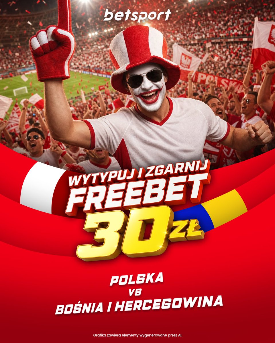 Betsportpl's tweet photo. 🇵🇱 𝗞𝗢𝗡𝗞𝗨𝗥𝗦! 🇧🇦

✍️ Wytypuj wynik i liczbę żółtych kartek w meczu Polska 🆚 Bośnia i Hercegowina! ⚽
💰 Pierwsze 4 osoby, które wytypują poprawnie, zgarną FREEBET 30 zł.
1⃣ Jedna osoba = jeden typ
⚠️ 1 użytkownik może otrzymać tylko jedną nagrodę

🕗 Czas na udział do 20:44 ‼