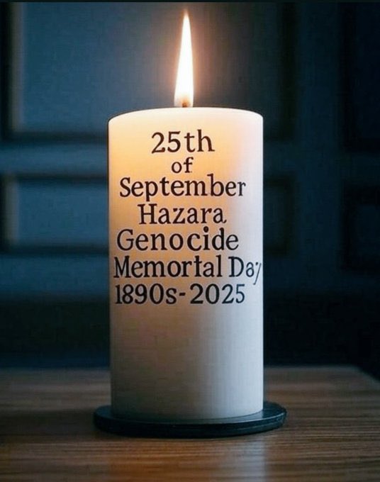 Omid_Jafari's tweet photo. Hazara Genocide Memorial Day, 25 Sep 1891
Today, we honour the memory of #Hazara victims of genocide. We call for recognition, justice, and urgent protection for #Hazaras under the Taliban regime. #StopHazaraGenocide #HazaraMemorialDay @hrw @amnesty @UNHumanRights @IntlCrimCourt https://t.co/1TvRHMd0tA