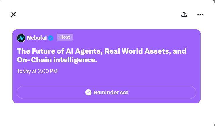 Alexonchain__'s tweet photo. @NebulaiHQ 0x89E2b99439Ac3d8cd3F950d9B482db29A66813ee

All tasks completed 
Reminder set... https://t.co/EpNM15DbSJ