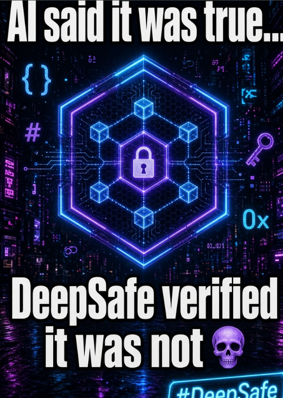Flappy981's tweet photo. #CryptoAI #Web3Security #AIVerification #TrustlessAI said it was true…
DeepSafe verified it was not 💀 In the age of AI hallucinations, only trustless verification wins.
Proof > Promises.#DeepSafe @DeepSafe_AI https://t.co/tNvO9K5hHz