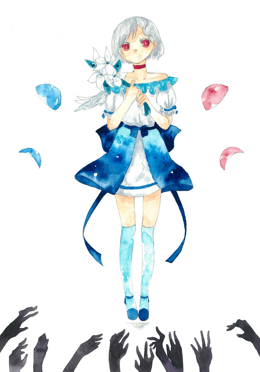 Rui_rui444's tweet photo. 伸ばされた手  とっても過去絵
 #透明水彩  #アナログイラスト https://t.co/yJUhKHwxeW