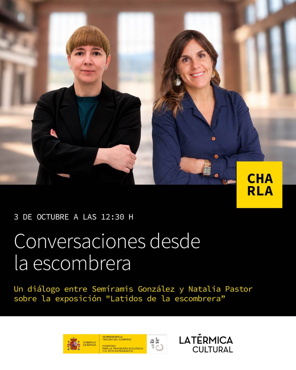 termicacultural's tweet photo. ⛏️🧵 ¿Quién ha sostenido la vida en las cuencas mineras? ¿Qué historias forman parte de su memoria?

Te invitamos a un encuentro con la artista Natalia Pastor y @semiramis_glez, directora de @LABoral, sobre memoria, territorio, identidad y mujeres en las comunidades mineras. ⬇️ https://t.co/7lERyYi89T