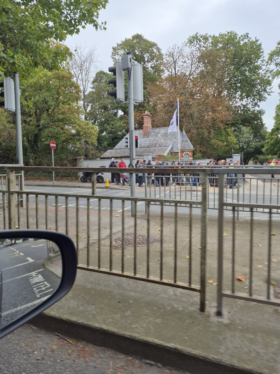MetAlertIreland's tweet photo. Mount Temple school in Dublin at 1030am. @U2 due to play live on the boiler house in the school to mark their 50th anniversary today. 
@U2Songs
#U250 https://t.co/JfLlXz9Pk1