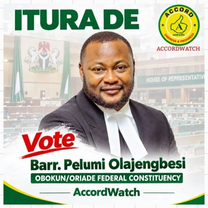 torlak090's tweet photo. For 24 years, one voice. It's time for something new.
Barr. Pelumi Olajengbesi is READY for Representation Obokun/Oriade.
From #NotTooYoungToRun activism to grassroots youth investment through POYSN
"I will listen. I will serve.
✅ VOTE Olajengbesi
#ForReps2027 #Accord https://t.co/Hem65kjxQn