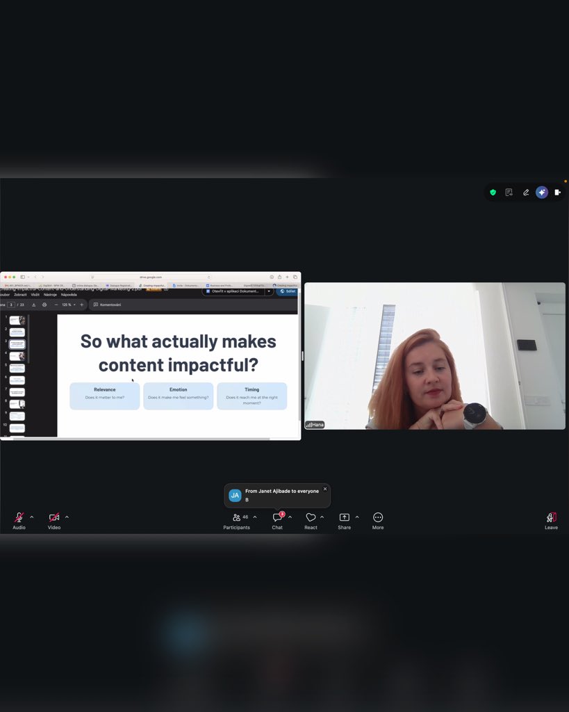KilsahC's tweet photo. That’s a wrap on the 17th DigiSkill Online Dialogue! 🎉

We explored impactful content creation and digital marketing with Hana Váchová Kočková.

Thank you to everyone who joined us! 💻

#DigiSkill #DigitalMarketing #ContentCreation #KilSahConsulting https://t.co/B84OlmI0JS
